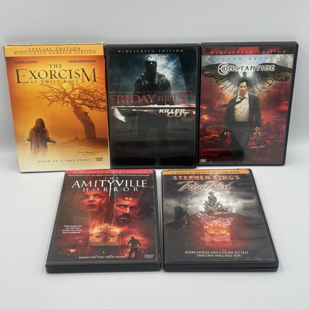 Horror Movies (DVD) Lot Of 5 Scary Movies Amityville The Exorcism Constantine…